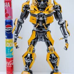 B-Robot - 26.38 Inch High - Damage Version, Scrap Metal Sculpture, Recycled Steel Art - Man Cave - thumbnail 2