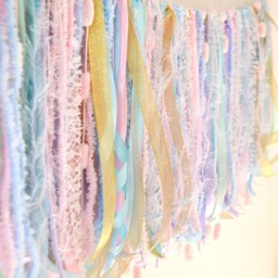 Custom Colours - Luxury Ribbon Garland For Nursery Decor, Reusable Bunting, Party, Photography Backdrop - thumbnail 3