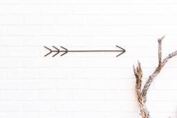 Boho Wall Decor Metal Arrow Line Art Hanging Farmhouse Indian Scandinavian Bohemian Minimal - thumbnail 1