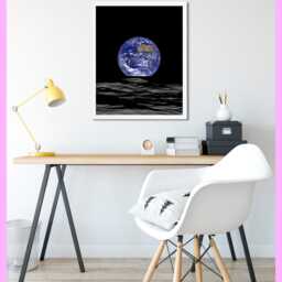 Space - Astronomy Earth Rise Planet Printable Print -Decor Photo Wall Art Digital Download - thumbnail 3
