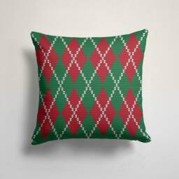 Plaid Christmas Cushion Cover/Christmas Throw Pillow Cover/Black Green, Red Home Decor/New Year Textile - thumbnail 3