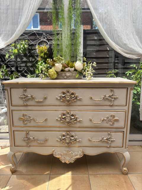 Vintage French Louis Xv Chest Of Drawers