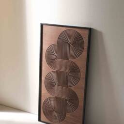 Line Wood Wall Art, Decor, Housewarming Gift, Rustic Black Friday Varnish Discounted Product - thumbnail 2