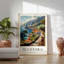 Madeira Portugal Art Print Coastal Landscape Poster - thumbnail 3