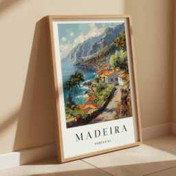 Madeira Portugal Art Print Coastal Landscape Poster - thumbnail 2