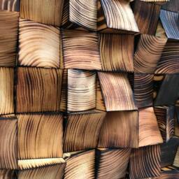 Reclaimed Wood Mosaic Wall Art - Handmade Geometric Decor - thumbnail 4