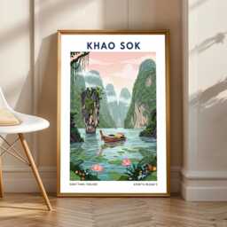 Khao Sok Thailand Art Print Surreal Asian Landscape - thumbnail 1