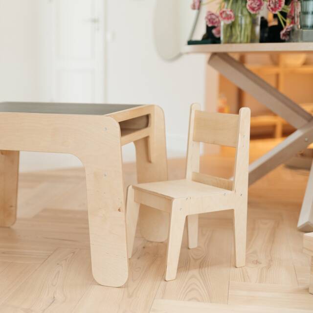 Birch Plywood Kids Chair, Toddler Size - image 1