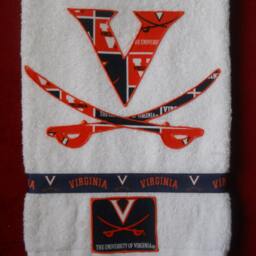 Virginia Cavaliers Hand Towel Appliqued College Team Bathroom Decor - thumbnail 3