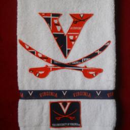 Virginia Cavaliers Hand Towel Appliqued College Team Bathroom Decor - thumbnail 4