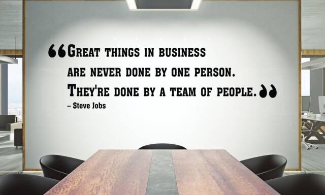 Teamwork Quote Wall Decal Inspirational Office Decor 2130Re - image 1