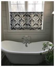 Damask Valances Cafe Curtains. Kitchen Valance. Black Valance Bathroom Curtains. Gray Valance. Curtain Curtains - thumbnail 1