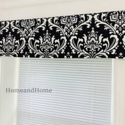 Damask Valances Cafe Curtains. Kitchen Valance. Black Valance Bathroom Curtains. Gray Valance. Curtain Curtains - thumbnail 3