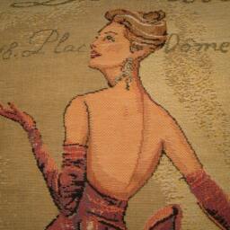 Chad Barrett Couture Fashion Paris Doeuiette Woven Tapestry Cushion Cover Sham - thumbnail 2