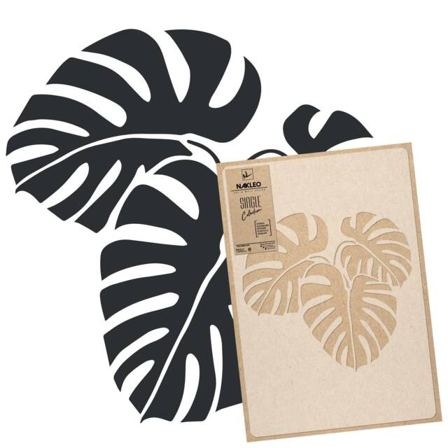 Tropical Leaf Wall Stencil Reusable Plastic Template For Diy Decor - image 1