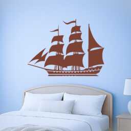 Ship Vinyl Wall Decal Nautical Style Teen Room Yacht Ocean Sea Guaranteed Quality Decor Stickers Mural - #2338Di - thumbnail 3
