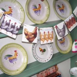 Handcrafted Wooden Bunting Emma Bridgewater Chicken Designs Dresser Display Christmas Gift Unique Kitchen Garland Shabby Chic Cottage Home - thumbnail 2