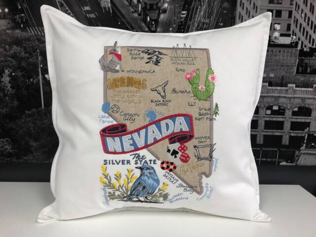 Nevada State Pillow With Featsher Insert - image 1