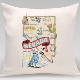 Nevada State Pillow With Featsher Insert - thumbnail 2