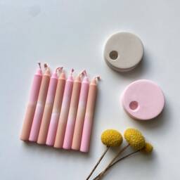 Birthday Candles/Dip Dye Set Of 6 Or 8 Train - thumbnail 2