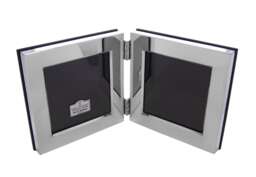 sterling Silver Hinged Double Picture Photo Frame With Wooden Back 3