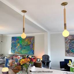 Pendant Modern Brass Maple Wood Kitchen Lamp Lighting Wooden Light Ceiling Office - thumbnail 3