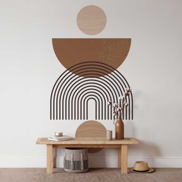 Organic Boho Wall Decal - Natural Shape Peel & Stick Art - image 1