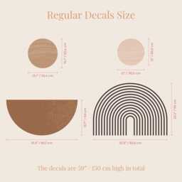 Organic Boho Wall Decal - Natural Shape Peel & Stick Art - thumbnail 3
