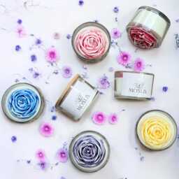 3D Flower Soy Wax Candle Set Scented Floral Decor, Thank You Gift - thumbnail 2