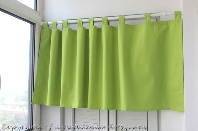 Lime Cafe Curtain Window Valance/Curtains For Living Room/Nursery Treatment/Child Playroom/Bedroom Drapes/Shower Curtains - image 1