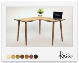 Corner Desk in Solid Wood, Handmade The Uk, Any Size To Suit, Choose From Standard Options Or Made Measure, Choice Of Colours