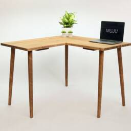 Corner Desk in Solid Wood, Handmade The Uk, Any Size To Suit, Choose From Standard Options Or Made Measure, Choice Of Colours - thumbnail 2