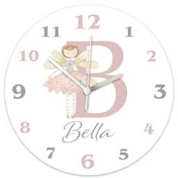 Personalised Unicorn Wall Clock Rainbow Nursery Decor, Silent Non-Ticking - thumbnail 3