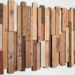 Large Dimensional Wall Art Wooden Slat Headboard Design, Japandi Organic Modern Panel - thumbnail 3