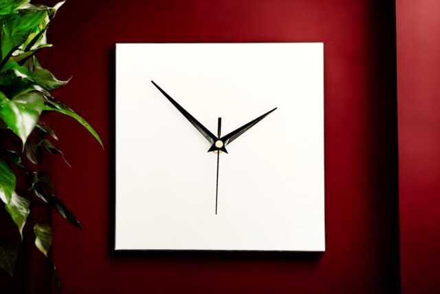 Modern Minimalist White Square Wall Clock, Contemporary Home Decor, 20cm, Silent Non-Ticking - image 1