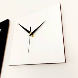 Modern Minimalist White Square Wall Clock, Contemporary Home Decor, 20cm, Silent Non-Ticking - thumbnail 2