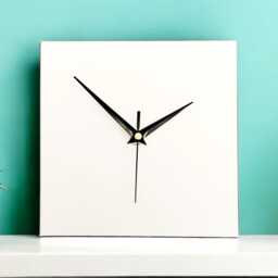 Modern Minimalist White Square Wall Clock, Contemporary Home Decor, 20cm, Silent Non-Ticking - thumbnail 3