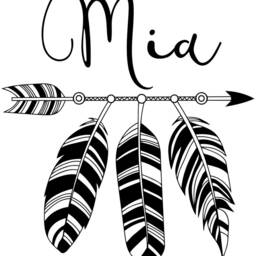 Custom Feather Wall Decal Vinyl Sticker Arrow Art Decor Sign Poster Boho Print Stencil Mural Personalized Text Decals - thumbnail 3