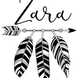 Custom Feather Wall Decal Vinyl Sticker Arrow Art Decor Sign Poster Boho Print Stencil Mural Personalized Text Decals - thumbnail 4