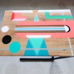 Handmade Epoxy Resin C Table Colorful Sofa Side Table - thumbnail 3