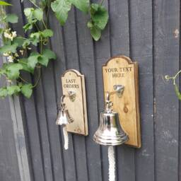 Personalised Last Orders Bell, Home Bar Accessories, Mancave Bell, Dads Shed Essentials, Bar, Garden Man Cave Pub Bell - thumbnail 3