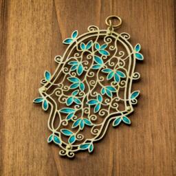 Floral Hamsa Wall Hanging - Jewish Art, Bat Mitzvah Gift - thumbnail 2