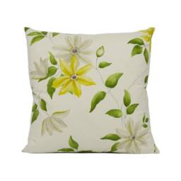 Sanderson - Wisley Primrose/Cream Watercolour Style Trailing Floral Clematis Cushion Cover Handmade Throw Pillow Designer Home D??cor - thumbnail 2