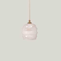 Calliope - Alabaster Pendant Light With Brass Or Nickel Top, Art Deco Lamp, Lighting - thumbnail 1