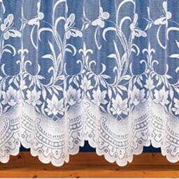 Traditional White Butterfly Net Curtain, Sold By The Metre in Width, Matching Jardini??res Also Available From My Shop - thumbnail 2