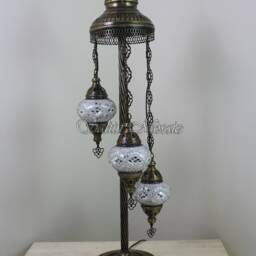 3 Ball Turkish Mosaic Floor Lamp With Medium Globes, Lambader - thumbnail 3