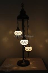 3 Ball Turkish Mosaic Floor Lamp With Medium Globes, Lambader - thumbnail 1