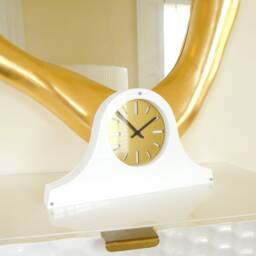 Louis Spirit Gloss White Gold Dial Mantel Clock - thumbnail 2