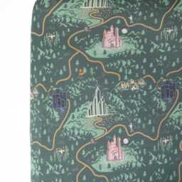 Wizard Of Oz Map Crib Sheet, Soft Bamboo, Emerald City Nursery - thumbnail 4