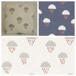 Scion - April Showers 3 Colourways Available Delightful Embroidered Cloud Designer Cushion Cover Luxury Throw Pillow Handmade Home - thumbnail 1